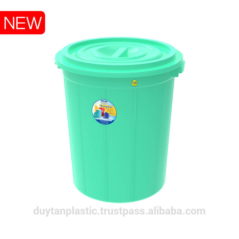 PLASTIC ROUND CONTAINER - 220L No. 849; 72 x 85,5 cm; 5 Piece/Package; Blue, Red, Green,White